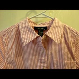 PINK AND WHITE BUTTON DOWN